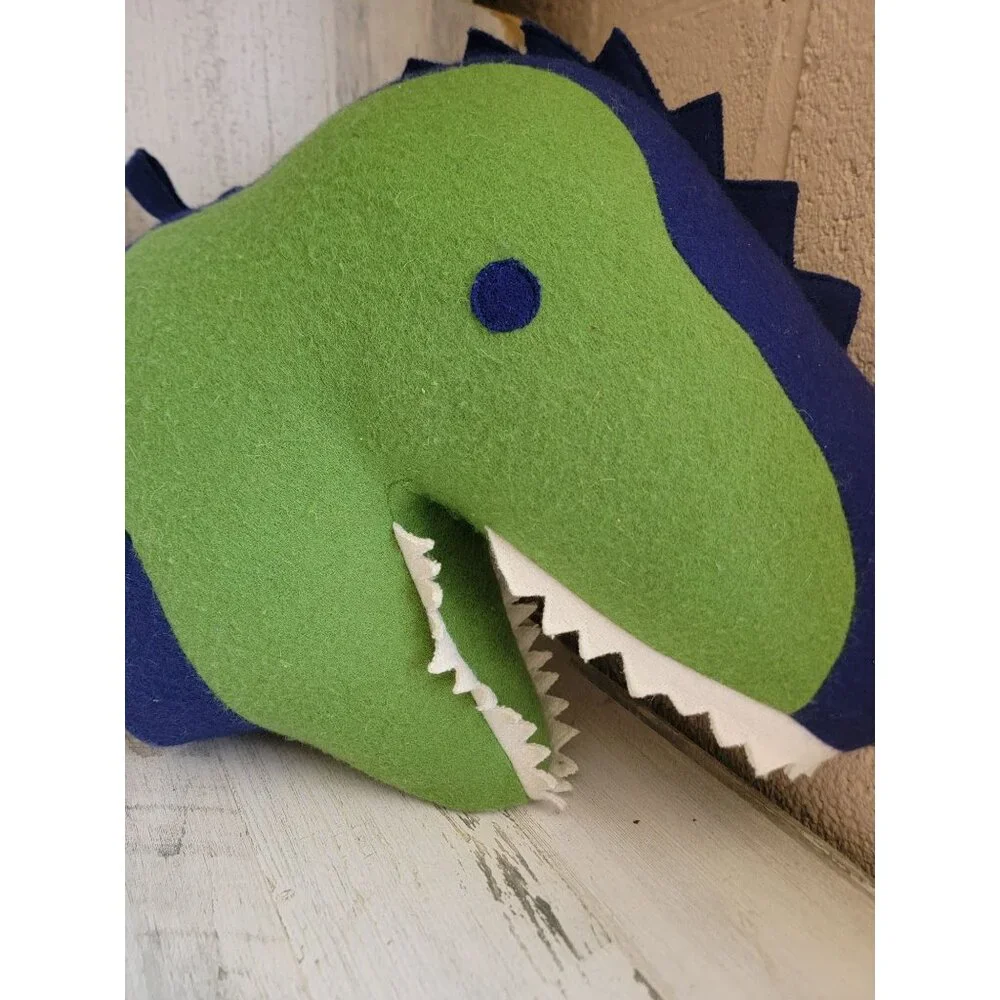 target Plush hanging Dino‎ head wall decor youth room green blue